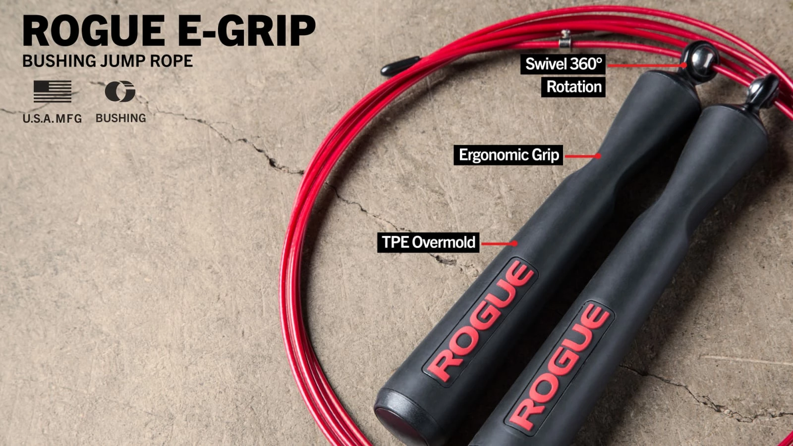 Rogue Fitness Rogue E-Grip Jump Rope 3 Rogue Fitness Rogue E-Grip Jump Rope
