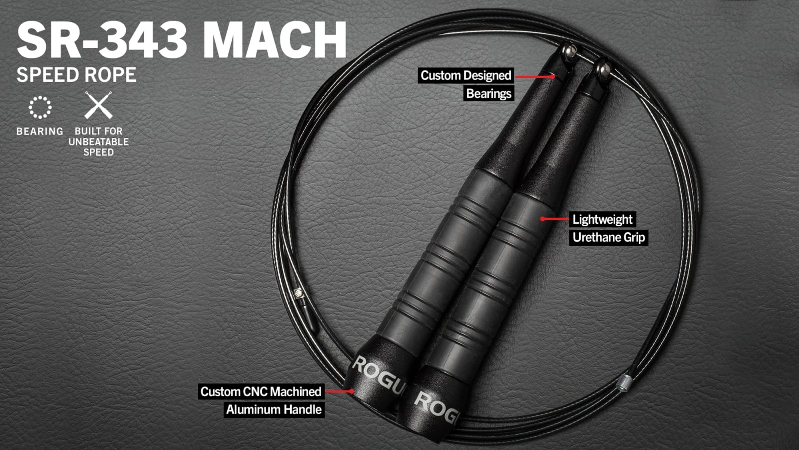 Rogue Fitness Rogue SR-343 Mach Speed Rope 3 Rogue Fitness Rogue SR-343 Mach Speed Rope