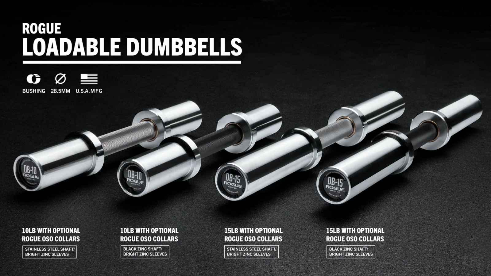 Rogue Fitness Rogue Loadable Dumbbells 3 Rogue Fitness Rogue Loadable Dumbbells