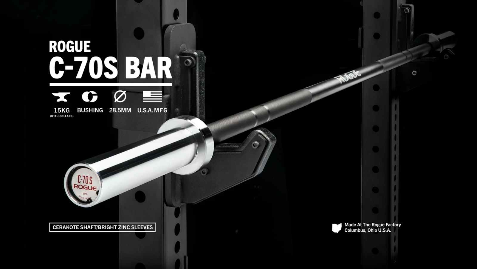 Rogue Fitness Rogue C-70S Bar 3 Rogue Fitness Rogue C-70S Bar