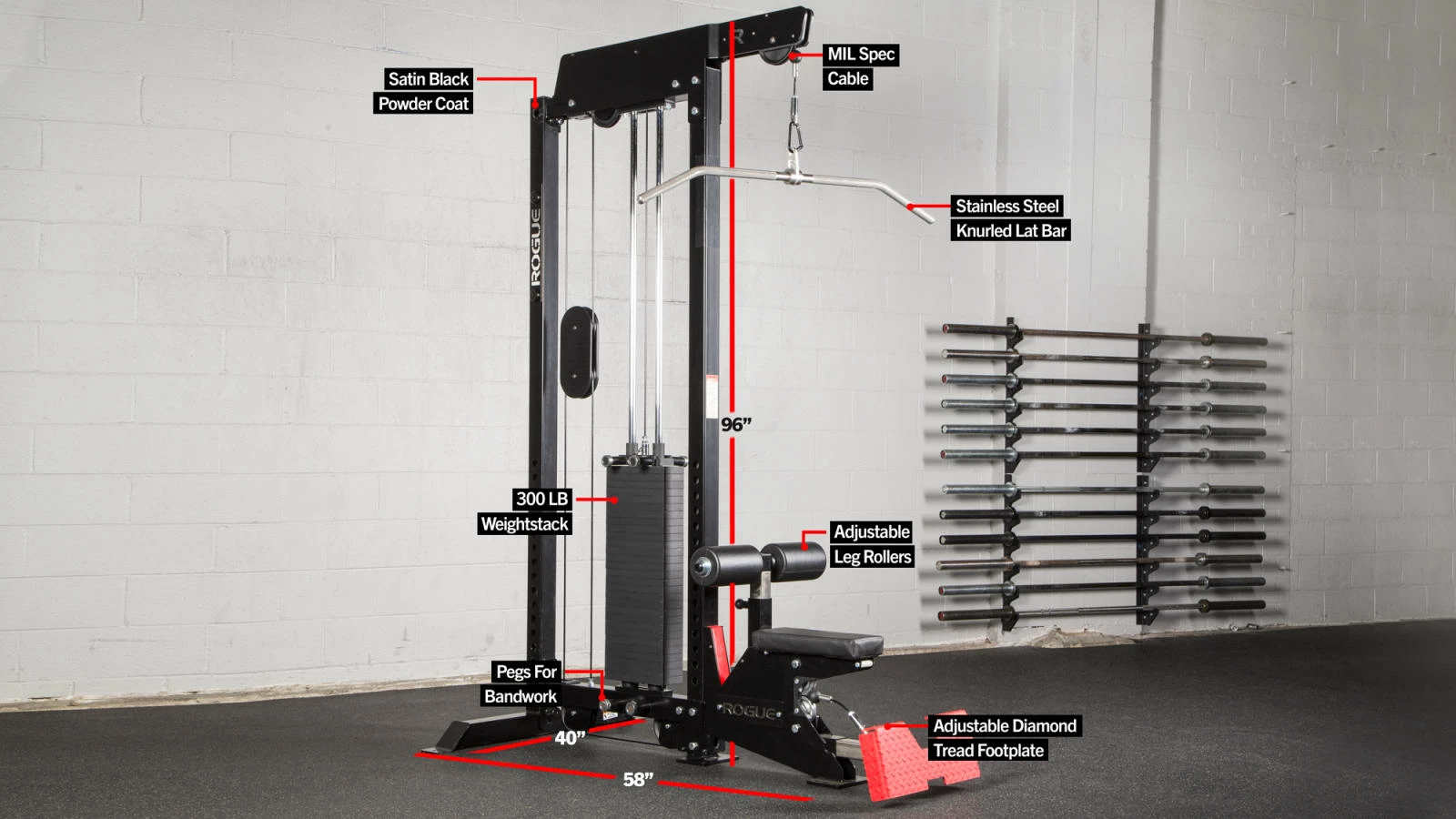 Rogue Fitness Monster Lat Pulldown/Low Row (Stand Alone) 4 Rogue Fitness Monster Lat Pulldown/Low Row (Stand Alone) - Image 2