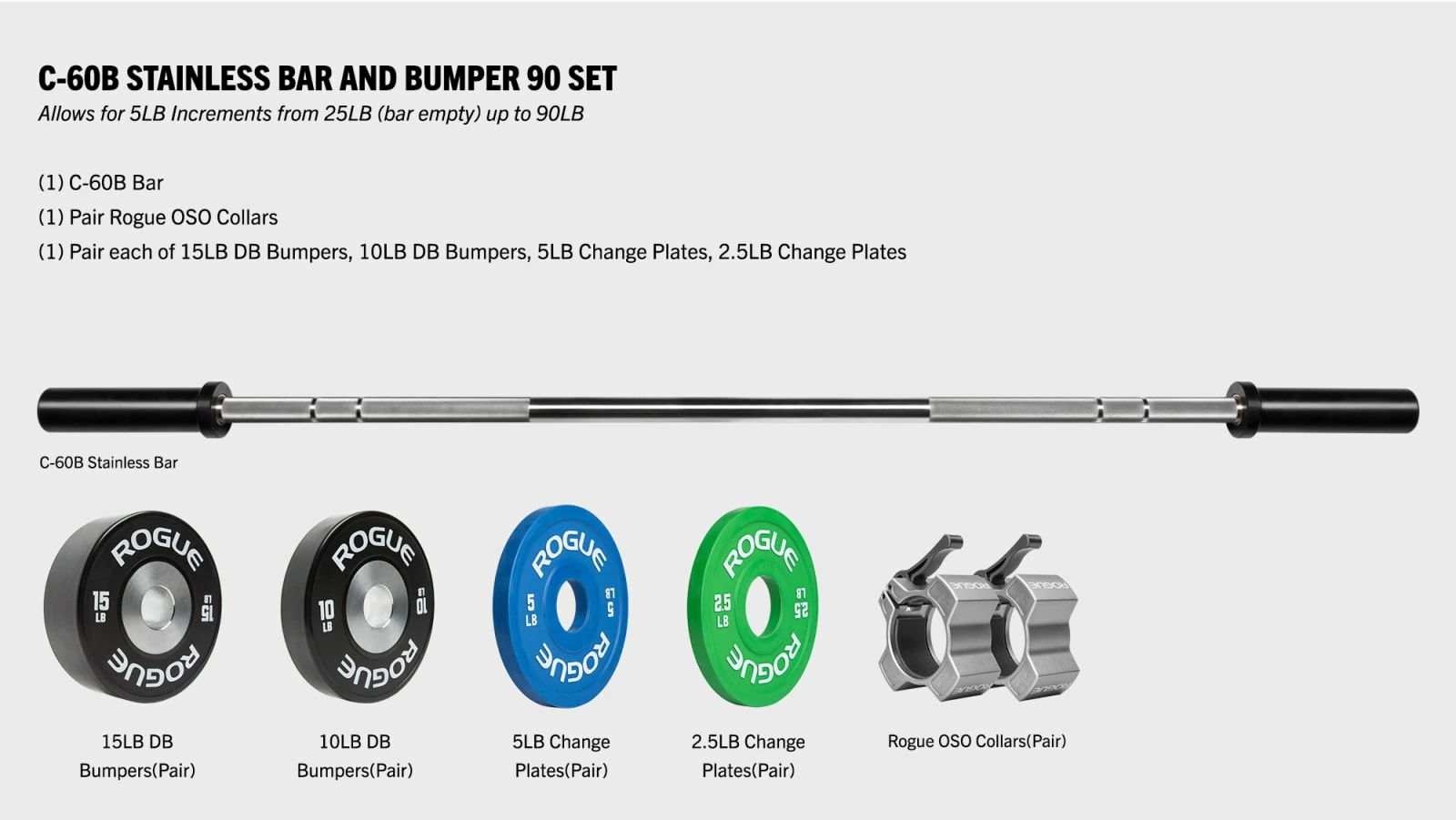 Rogue Fitness C-60B - Stainless 4 Rogue Fitness C-60B - Stainless - Image 2