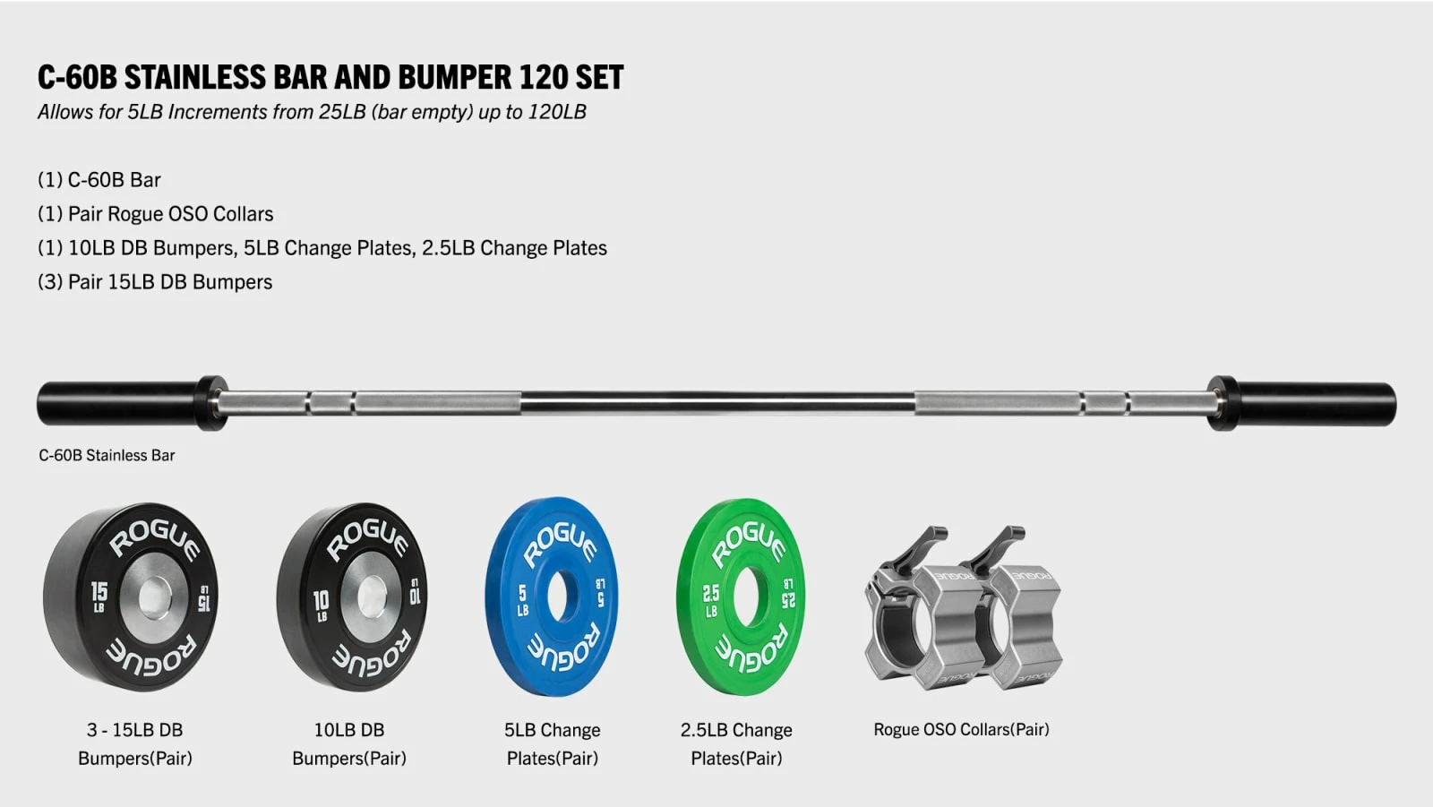 Rogue Fitness C-60B - Stainless 5 Rogue Fitness C-60B - Stainless - Image 3