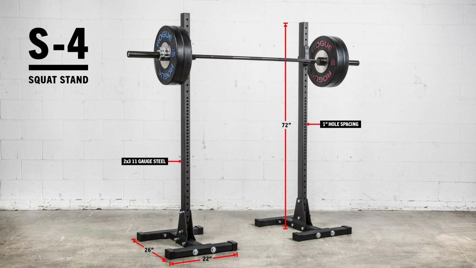 Rogue Fitness Rogue S-4 Squat Stand 2.0 4 Rogue Fitness Rogue S-4 Squat Stand 2.0 - Image 2